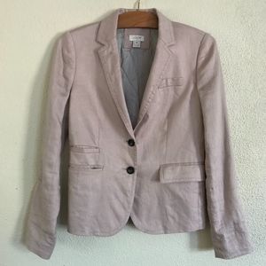 J. Crew linen blush Schoolboy blazer